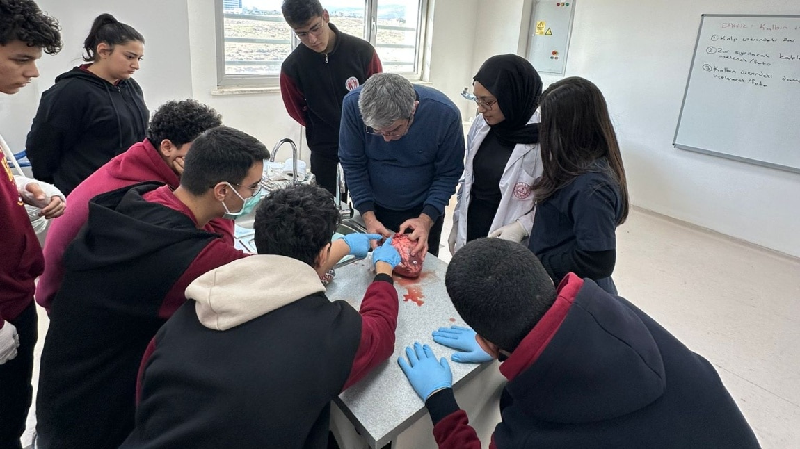 Biyoloji öğretmenimiz Fikret KINAY, 11. sınıf biyoloji dersinde insanoğlunun maddi ve manevi en önemli organı olan kalbi laboratuvar ortamında inceledi. Bu güzel ders için kendisine teşekkür ediyoruz.